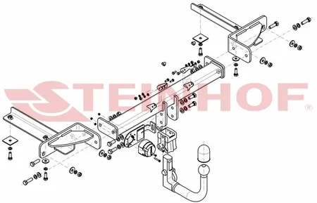 Фаркоп Steinhof для Opel Astra J GTC 2010-2016 Арт.O-104 O-104 в Красноярск