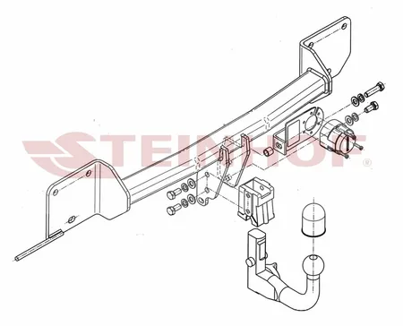 Фаркоп Steinhof для BMW X1 (E84) 2009-2015 Арт. B-051 B-051 в Красноярск