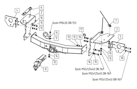 Фаркоп TowRus для GAC GS8 2021- Арт. 109182 109182 в Красноярск