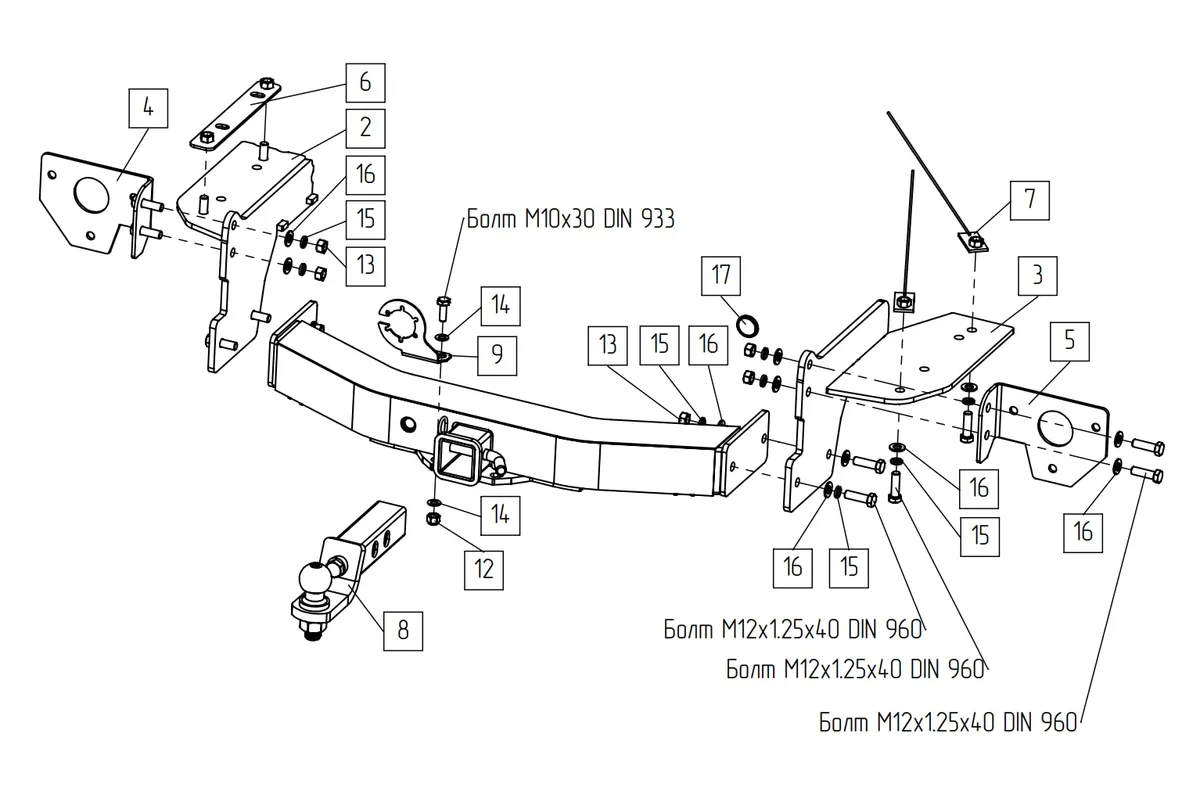 Фаркоп TowRus для GAC GS8 2021- Арт. 109183 109183 в Красноярск