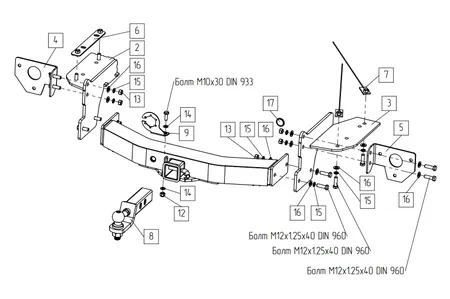 Фаркоп TowRus для GAC GS8 2021- Арт. 109183 109183 в Красноярск