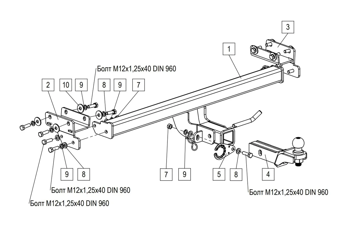 Фаркоп TowRus для Tenet T4L 2026- 269086 в Красноярск