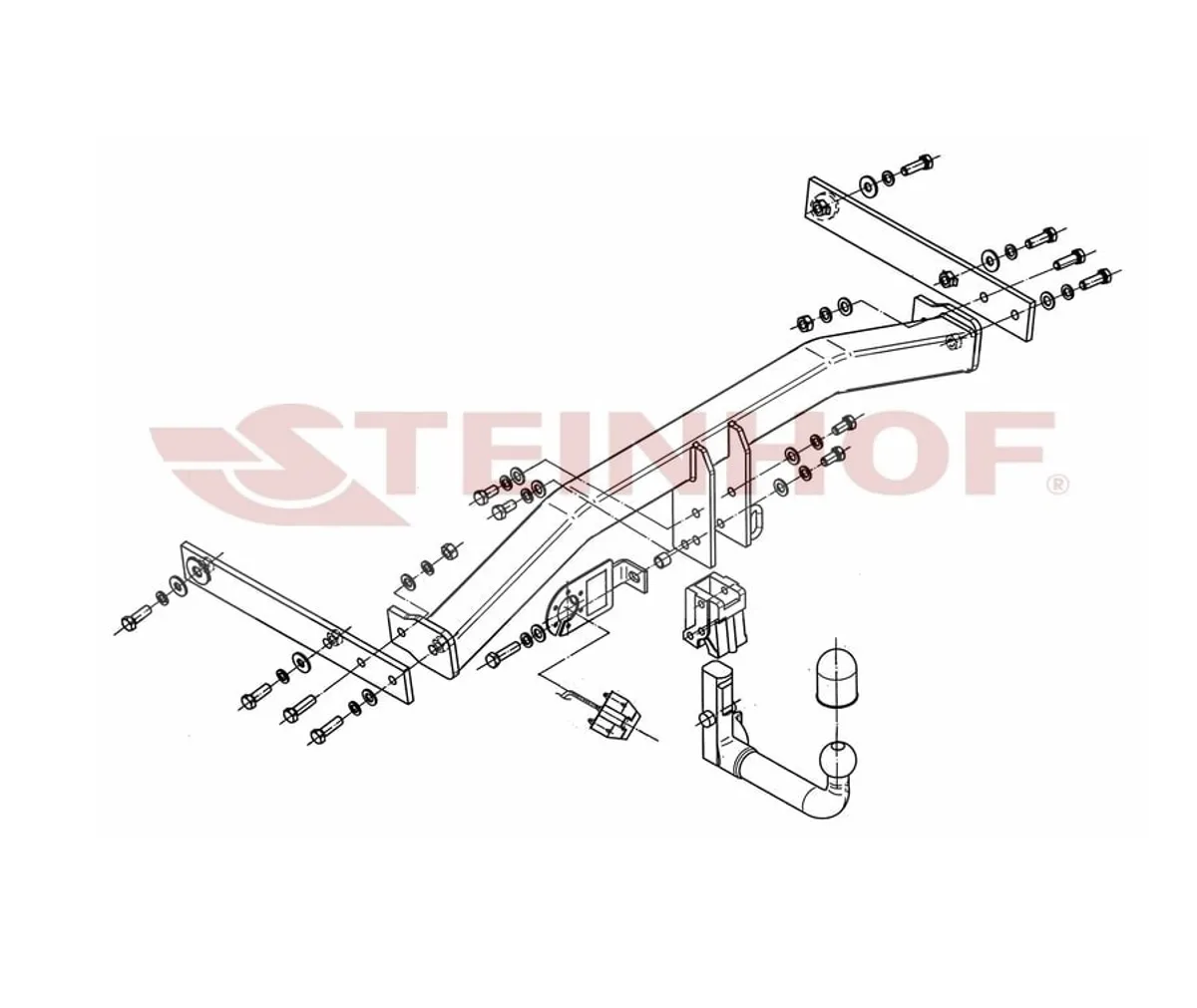 Фаркоп Steinhof для Volkswagen Tiguan 2007-2015 V-129 в Красноярск