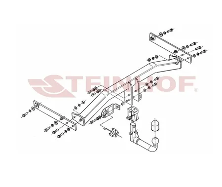 Фаркоп Steinhof для Volkswagen Tiguan 2007-2015 V-129 в Красноярск