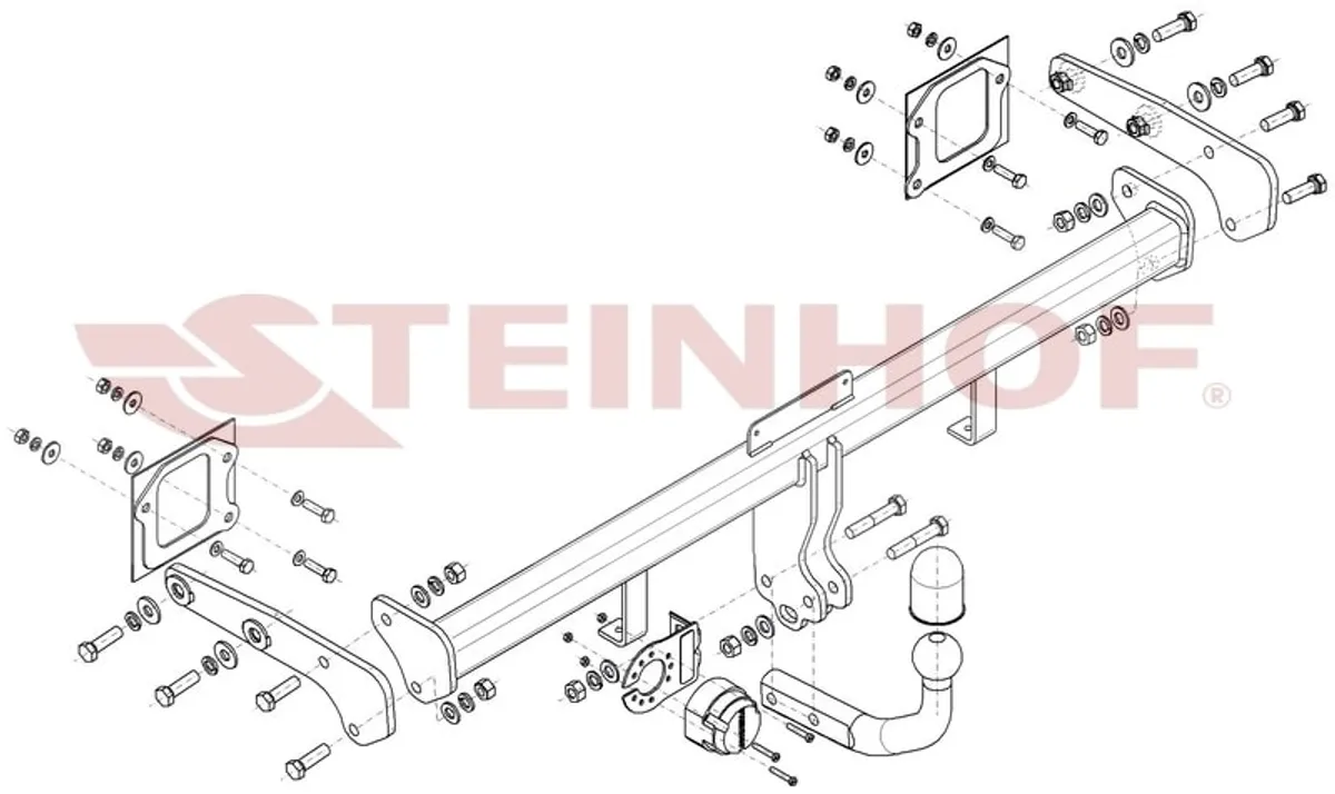 Фаркоп Steinhof для Hyundai Bayon 2021- Арт. H-225 H-225 в Красноярск Фаркоп Steinhof для Hyundai Bayon 2021- Арт. H-225 H-225 в Красноярск