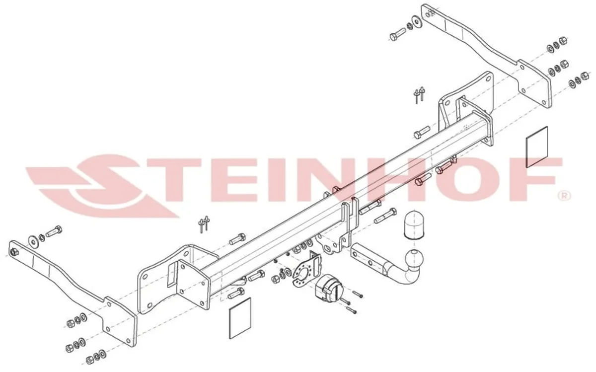 Фаркоп Steinhof для Volkswagen Transporter T7 2024- F-321 в Красноярск