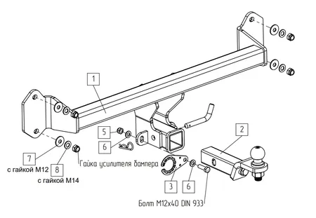 Фаркоп TowRus для BMW iX1 2022-  049113 в Красноярск