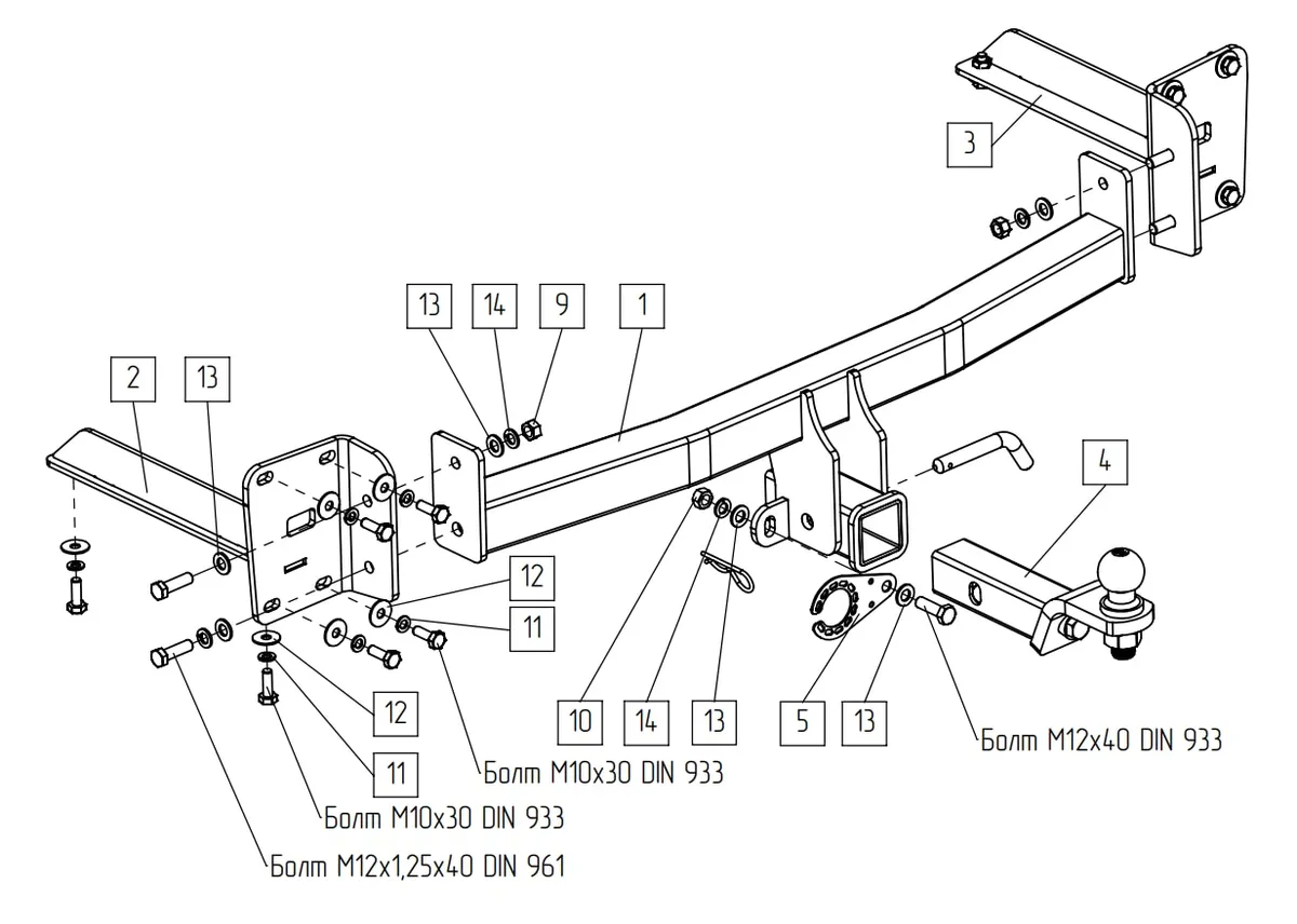 Фаркоп TowRus для Volkswagen Teramont 2017-2022 269092 в Красноярск Фаркоп TowRus для Volkswagen Teramont 2017-2022 269092 в Красноярск