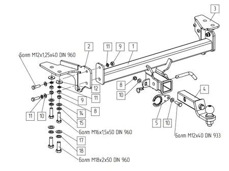 Фаркоп TowRus для Haval F7 2024- 129299 в Красноярск