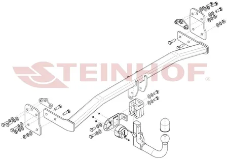 Фаркоп Steinhof для Hyundai Kona 2017-2023, (кроме N-Line и ADBlue) H-266 в Красноярск