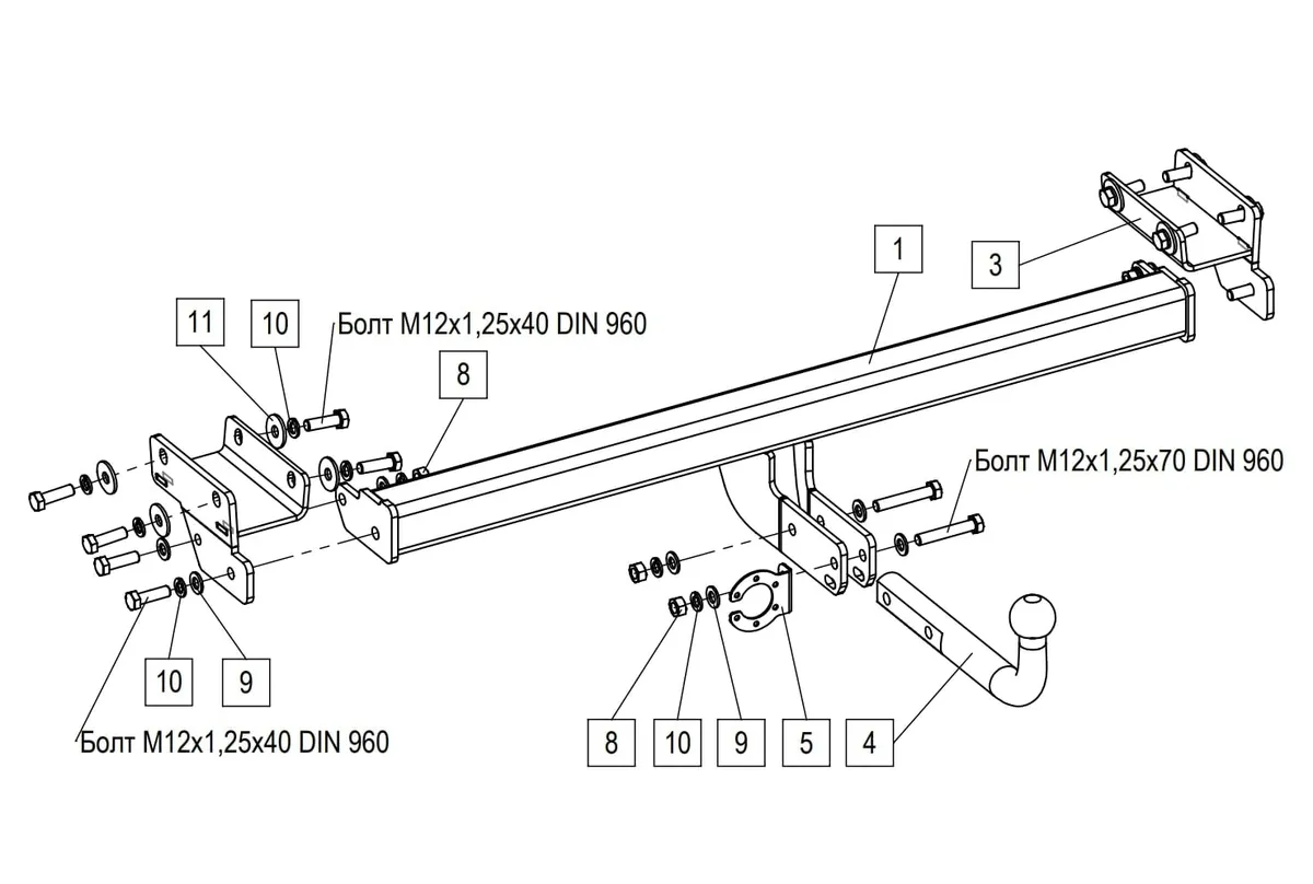 Фаркоп Baltex для Jeland J7 2026- 269087 в Красноярск