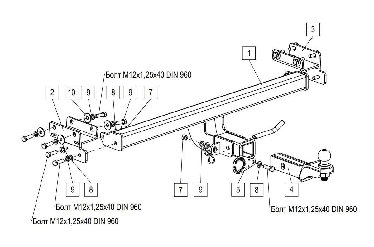 Фаркоп TowRus для Jeland J7 2026- 269086 в Красноярск
