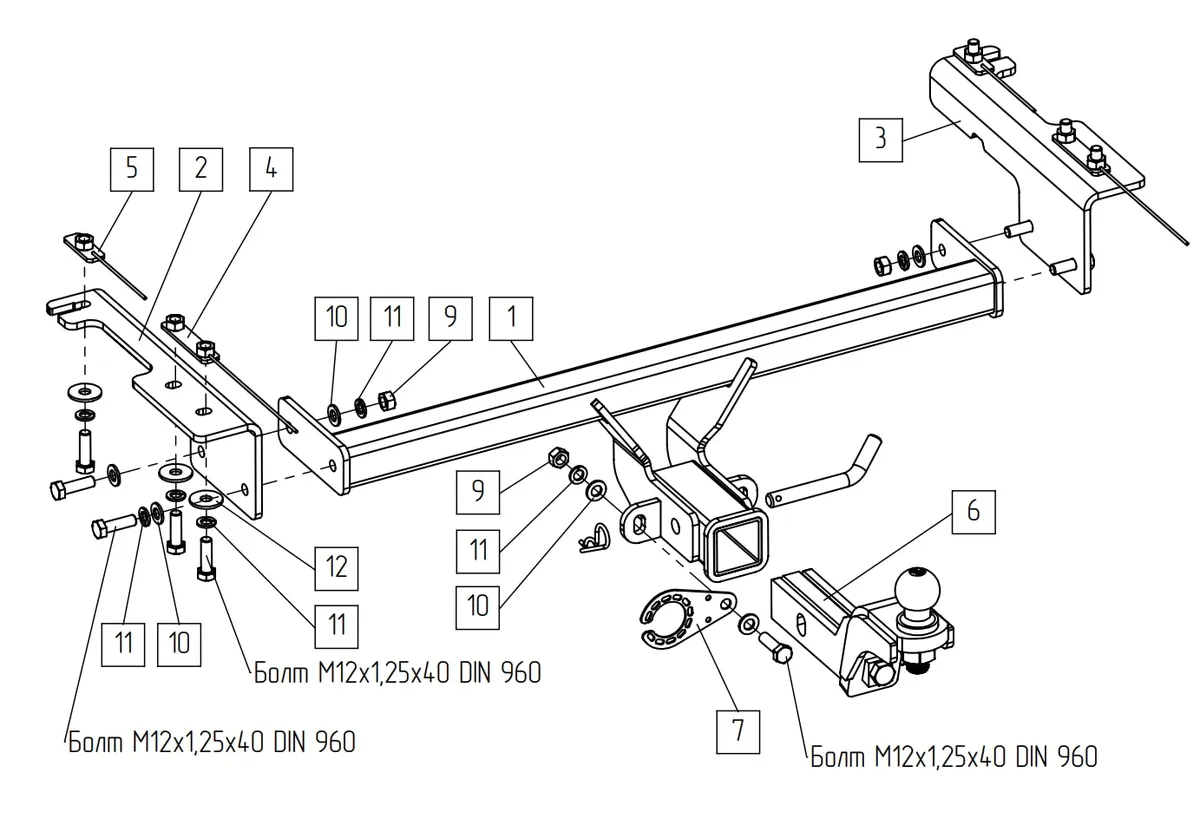 Фаркоп TowRus для Belgee X50 plus 2026- 299413 в Красноярск